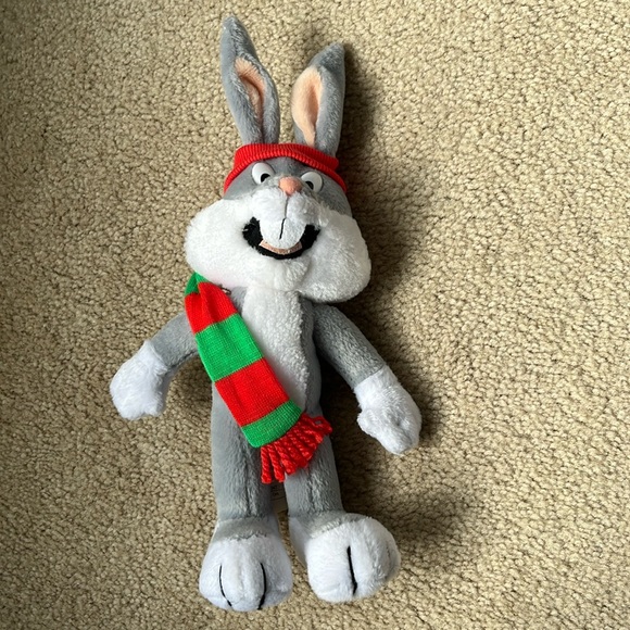 Vintage 1992 McDonald’s Looney Tunes Warner Bros. Christmas Bugs Bunny Plush Toy - Picture 3 of 11